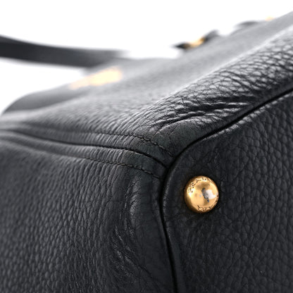 Prada Vitello Daino Side Pocket Tote Black 7 of 25