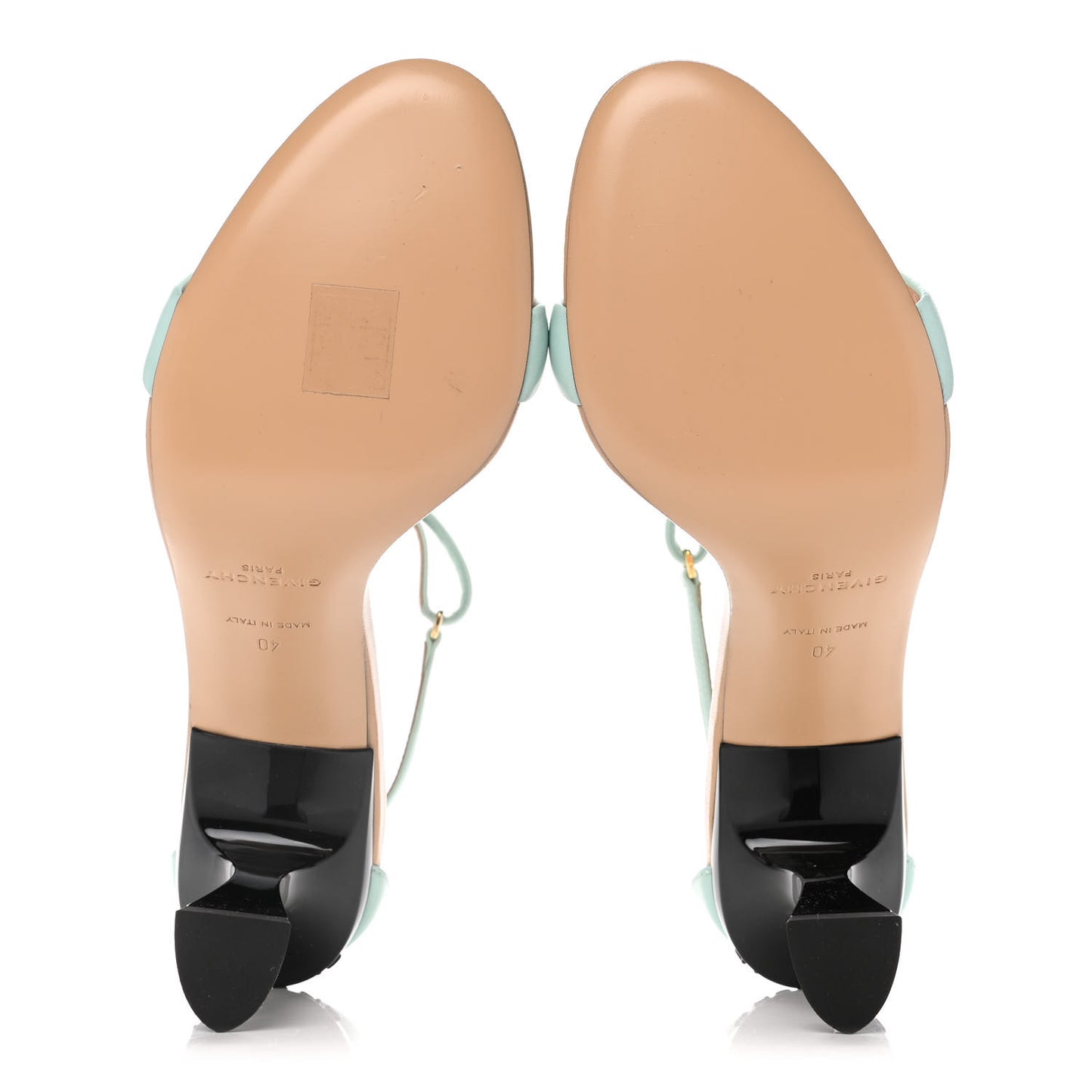 Goatskin Carene Two Toned Sandals 40 Acqua Marine