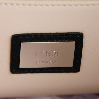 Fendi Vitello Dolce Shiny Nappa Large Peekaboo Iconic Satchel Black Camelia 8 of 11