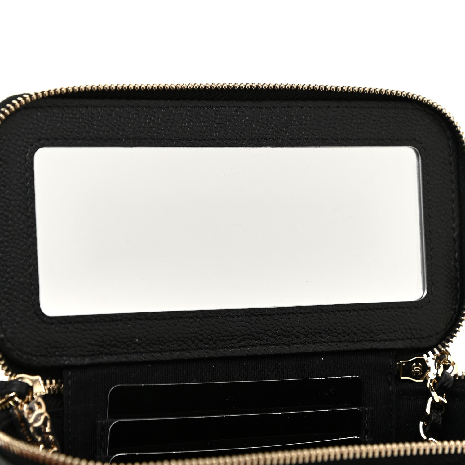Chanel Caviar Quilted Small Tiny CC Vanity Case With Chain Black 7 of 12