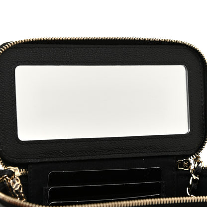 Chanel Caviar Quilted Small Tiny CC Vanity Case With Chain Black 7 of 12