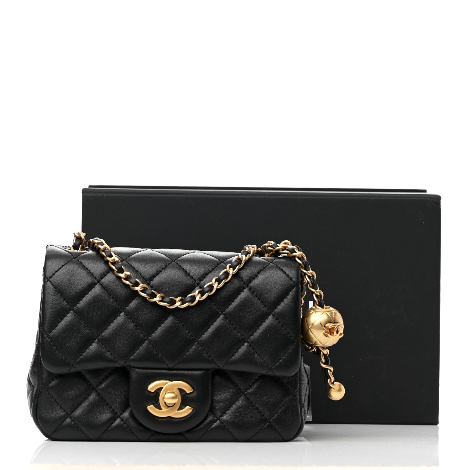 Chanel Lambskin Quilted Mini Pearl Crush Flap Black 11 of 11