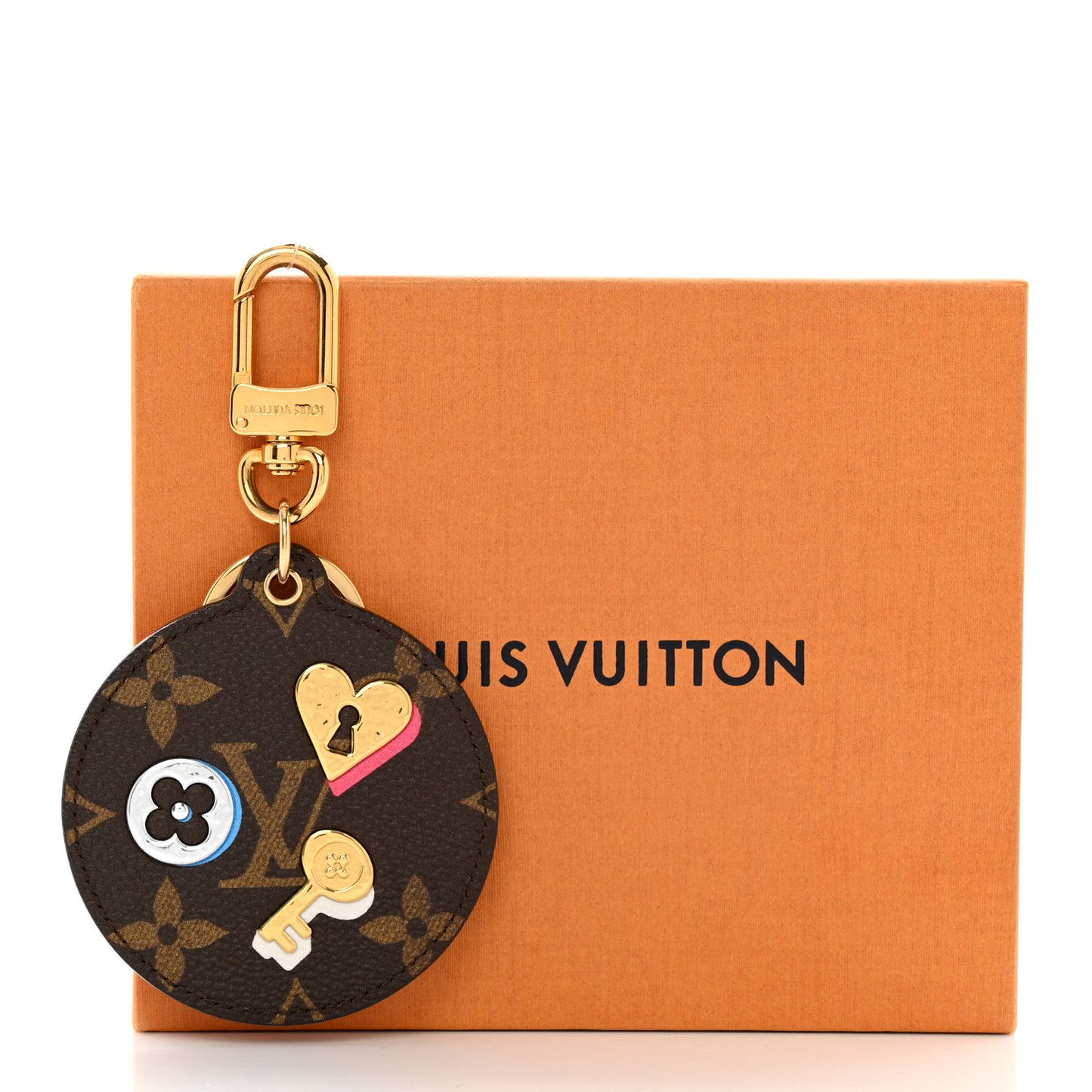 Monogram Love Lock Bag Charm Key Holder