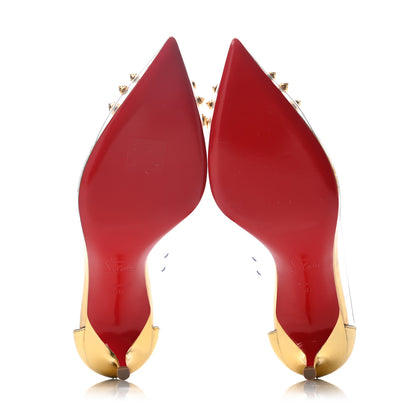 Christian Louboutin PVC Specchio Collaclou 55 Pumps 38.5 Gold 4 of 5