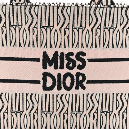 Christian Dior Canvas Embroidered Medium Miss Dior Graffiti Book Tote Pink 8 of 10