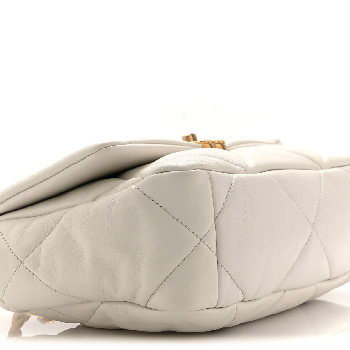 Chanel Lambskin Quilted Medium Chanel 19 Flap White 9 of 10