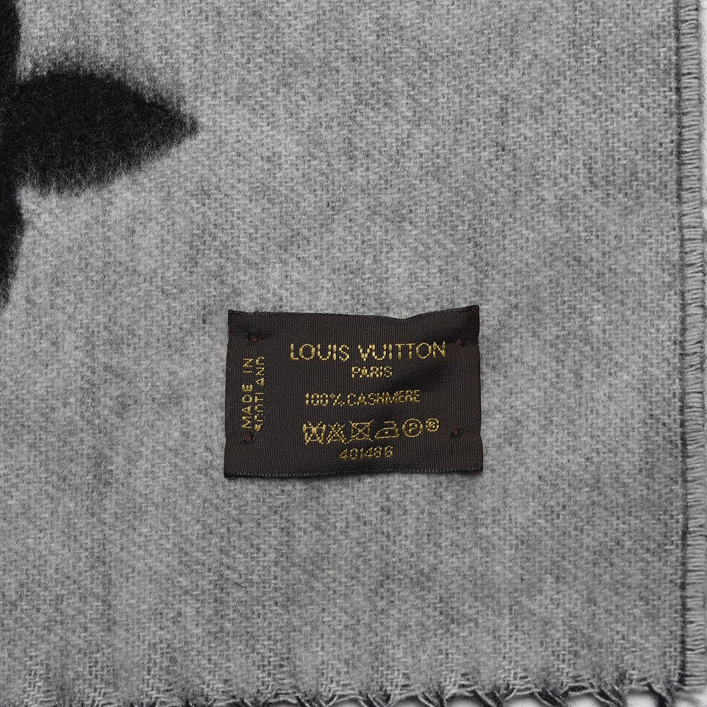 Cashmere Monogram Reykjavik Scarf Black