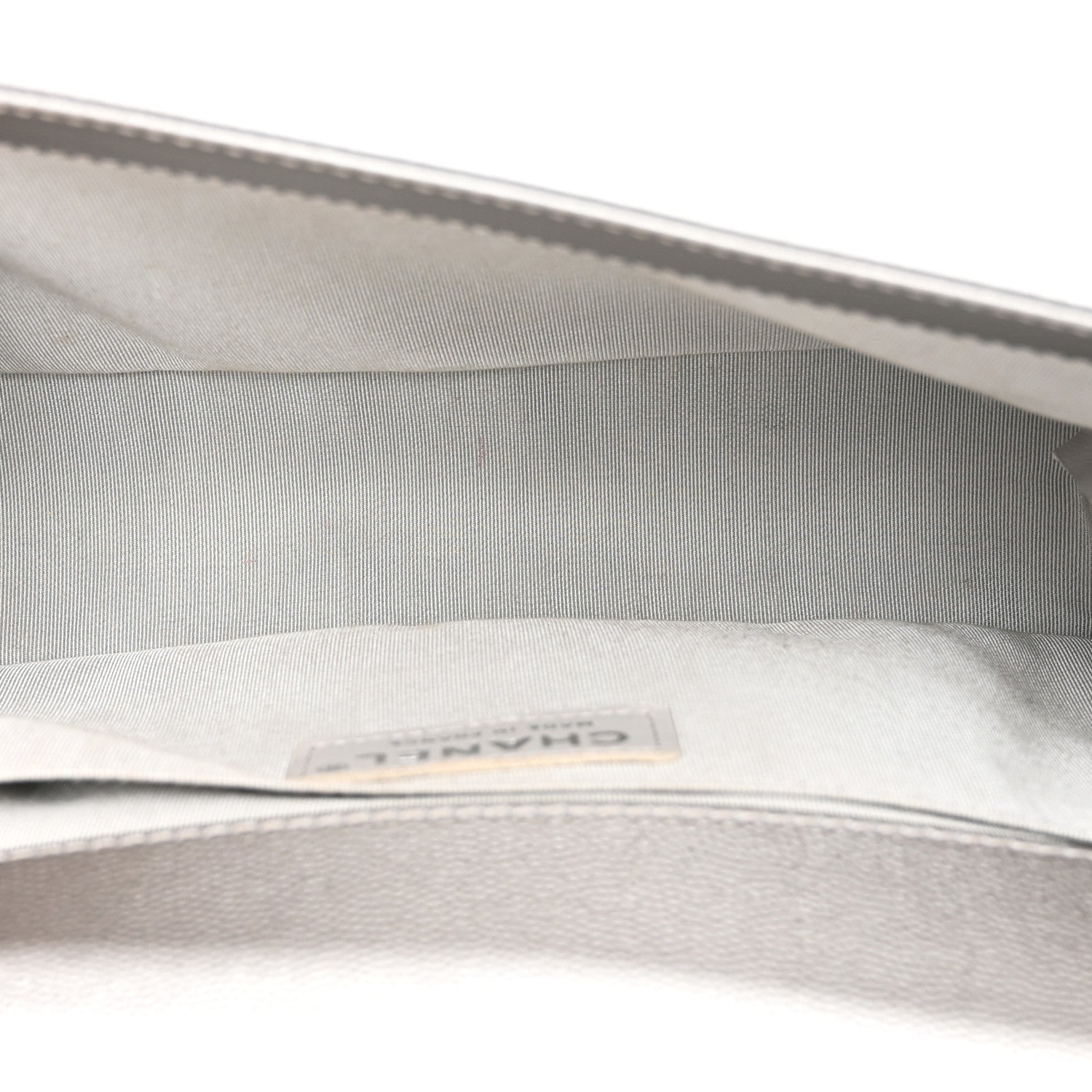 Chanel Metallic Caviar Quilted Medium Boy Flap Silver 5 of 10