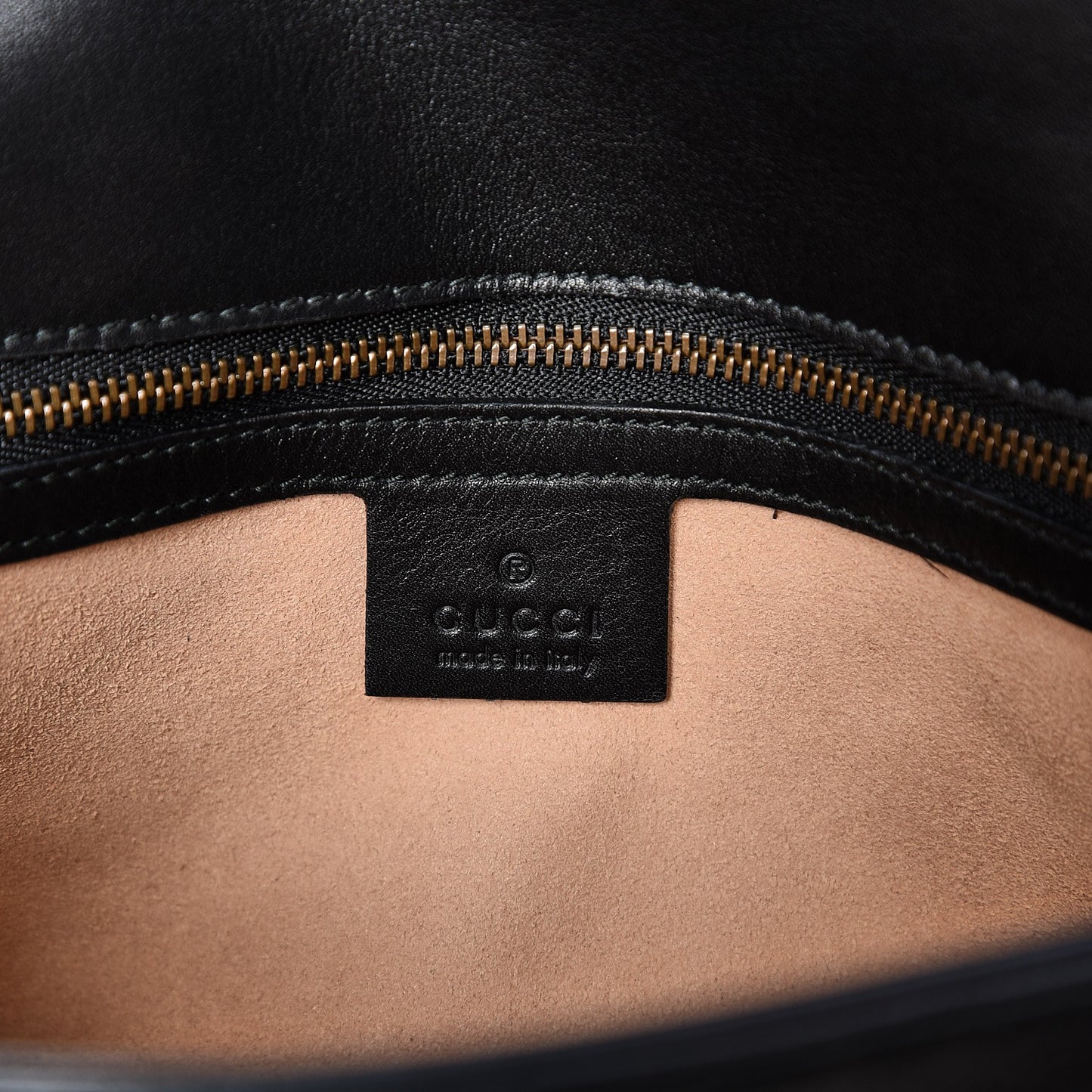 Calfskin Matelasse Small GG Marmont Shoulder Bag Black