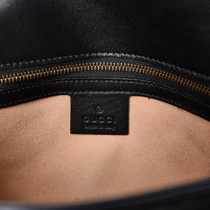 Gucci Calfskin Matelasse Small GG Marmont Shoulder Bag Black 6 of 11