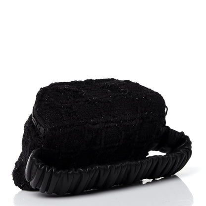 Chanel Tweed Lambskin Quilted Arm Coin Purse Black 2 of 4