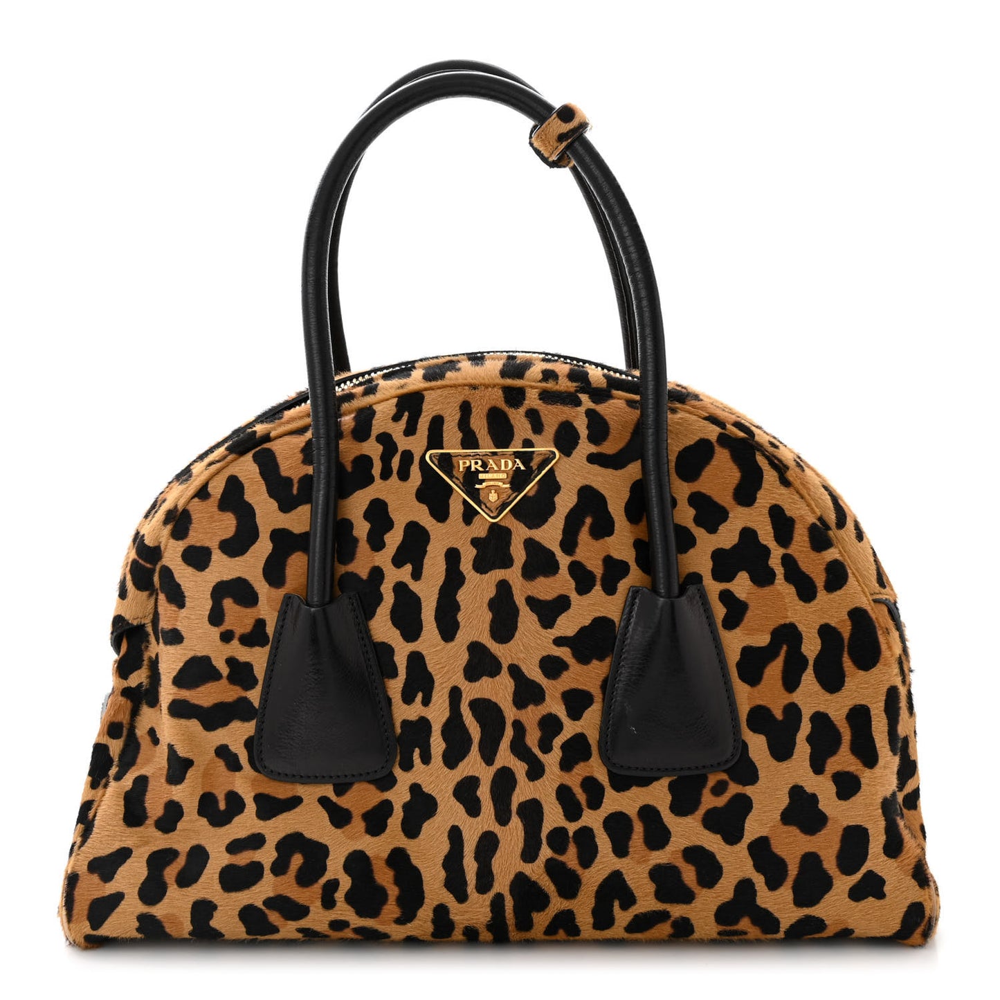 Pony Hair Leopard Print Large Cavallino Miele Moro
