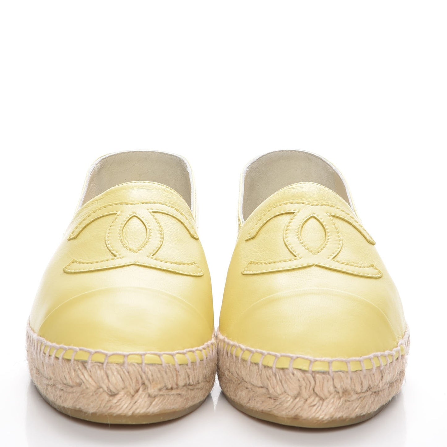 Lambskin CC Espadrilles 39 Yellow