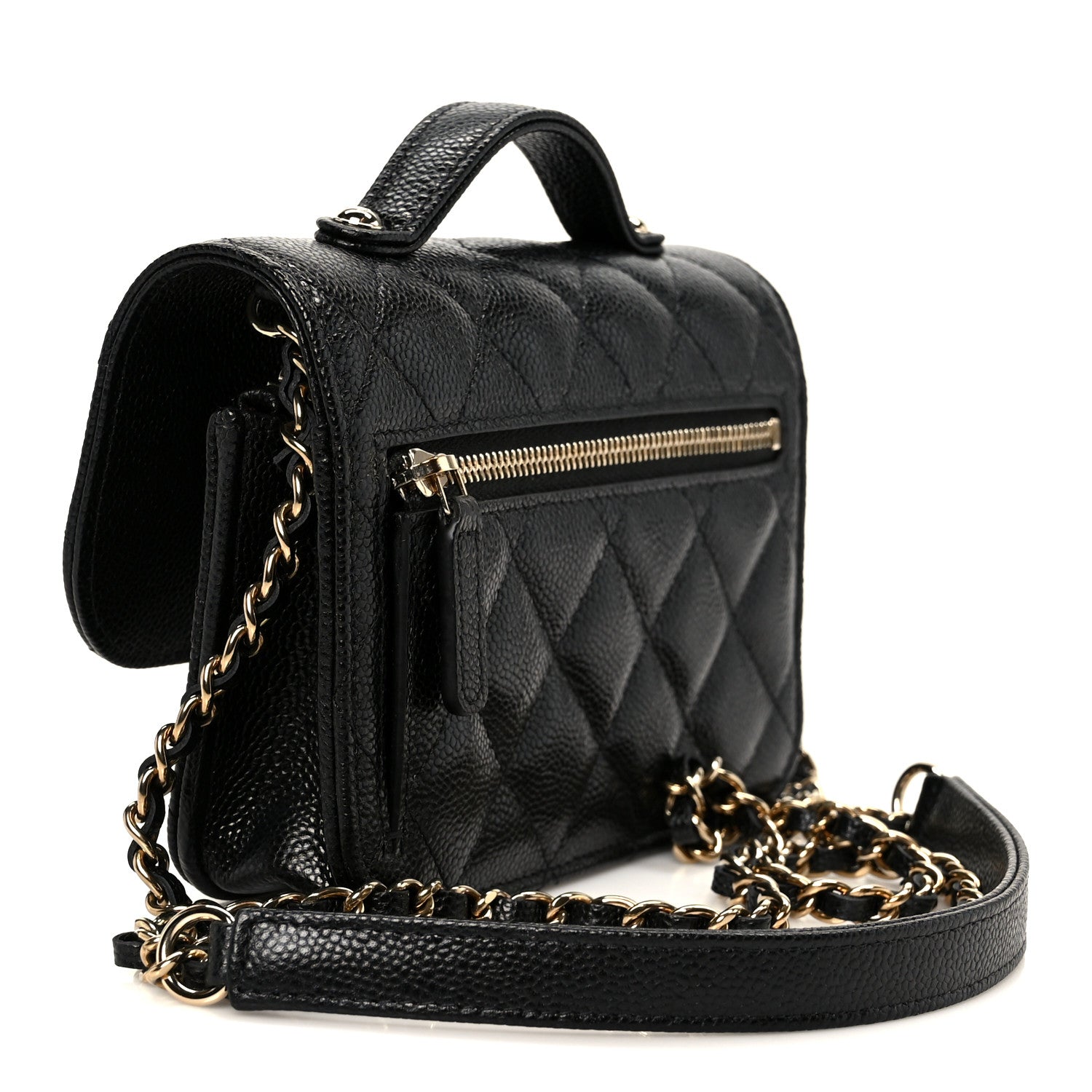 Chanel Caviar Quilted Business Affinity Clutch With Chain Black 3 of 12