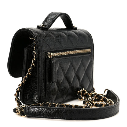 Chanel Caviar Quilted Business Affinity Clutch With Chain Black 3 of 12