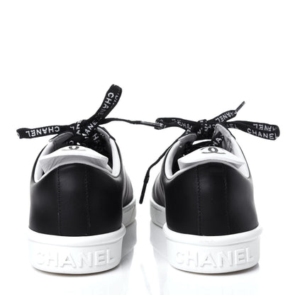 Chanel Calfskin CC Womens Sneakers 35.5 Black 5 of 10