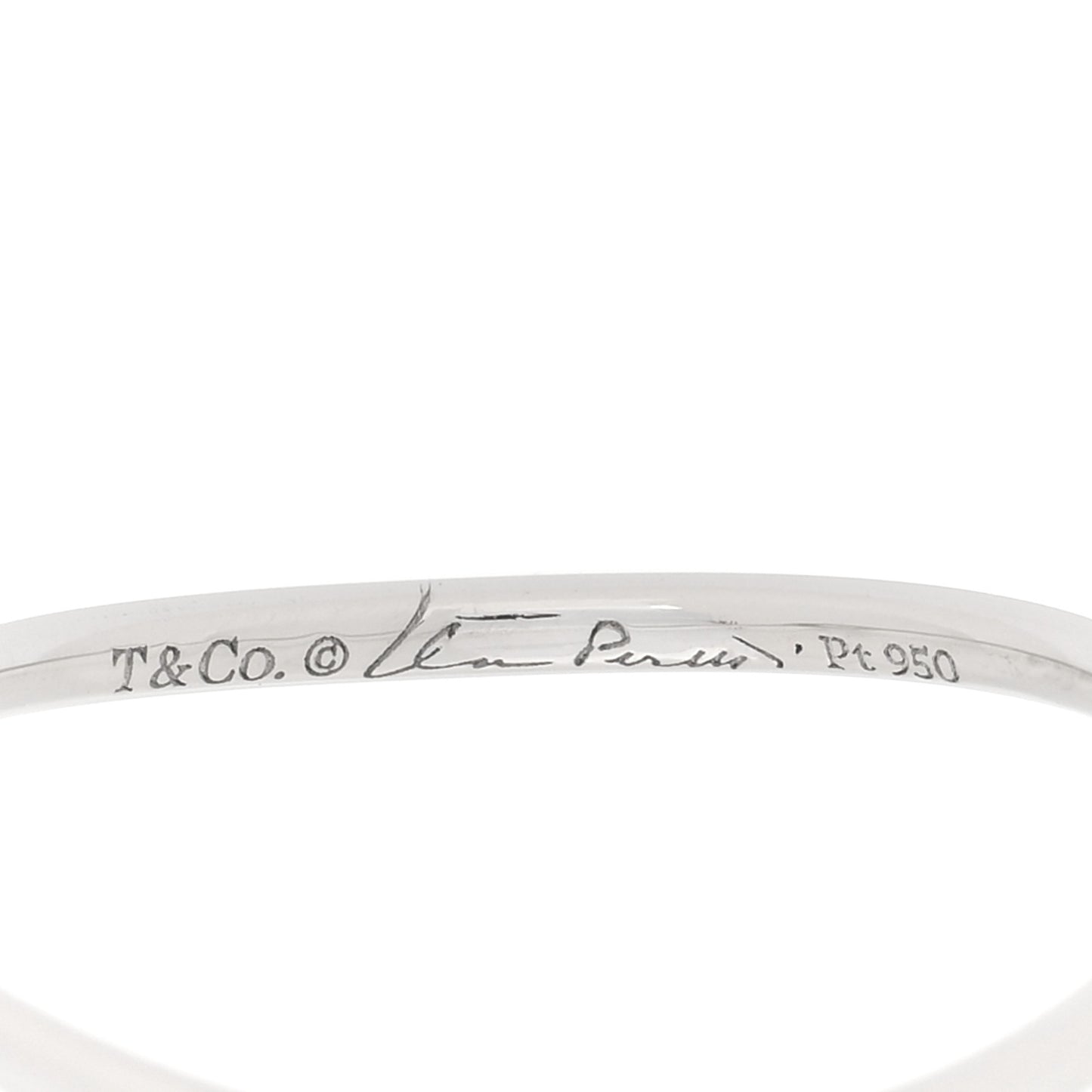 Platinum Diamond Elsa Peretti Single-Row Wave Ring 49 4.75