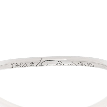 Tiffany Platinum Diamond Elsa Peretti Single-Row Wave Ring 49 4.75 4 of 4
