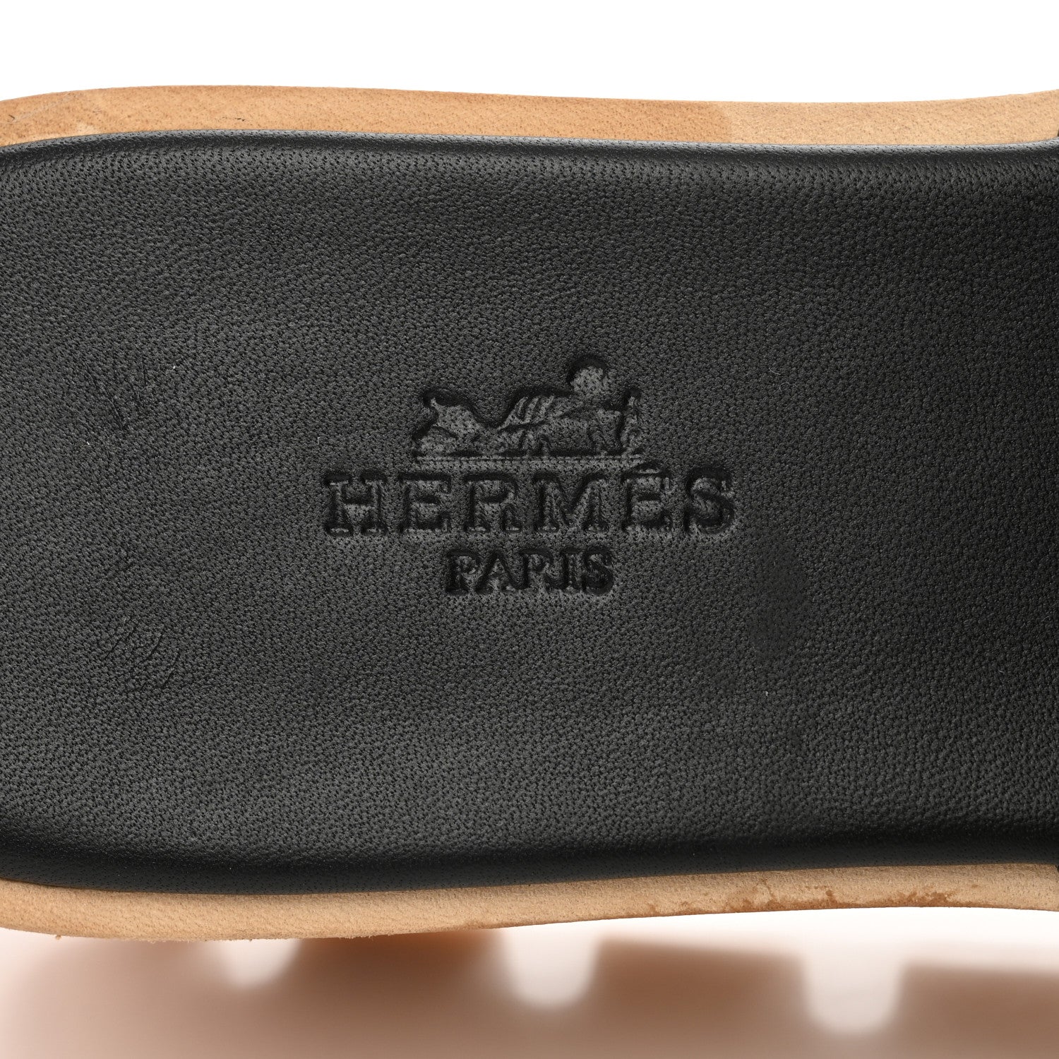 Hermes Calfskin Cork Eze 30 Sandals 37 Black 7 of 16