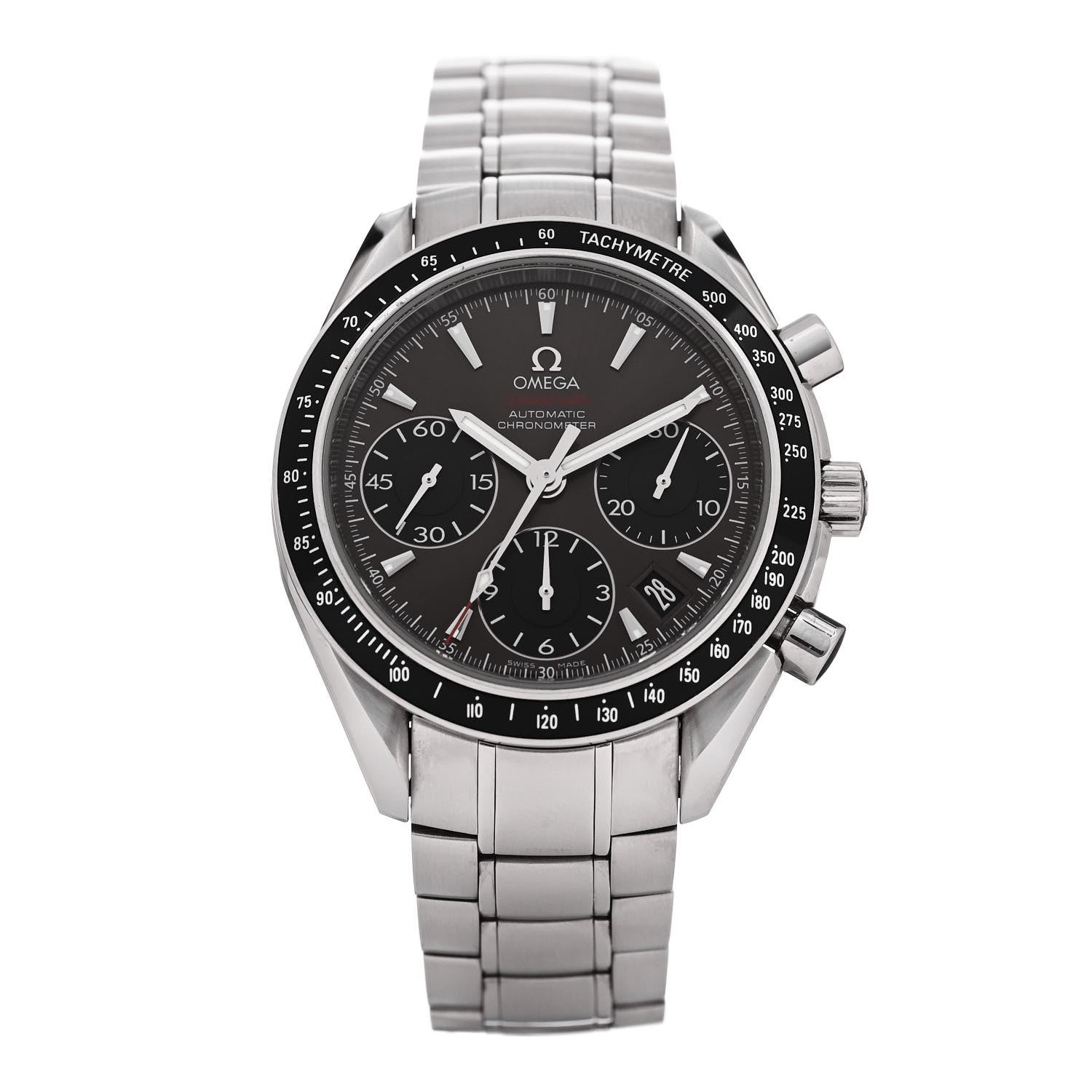 Omega Stainless Steel 40mm Speedmaster Date Chronograph Automatic Watch Grey 323.30.40.40.06.001 1 of 5