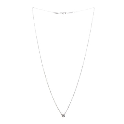 Tiffany Sterling Silver Diamond .07ct Elsa Peretti Diamonds by the Yard Pendant Necklace 3 of 8