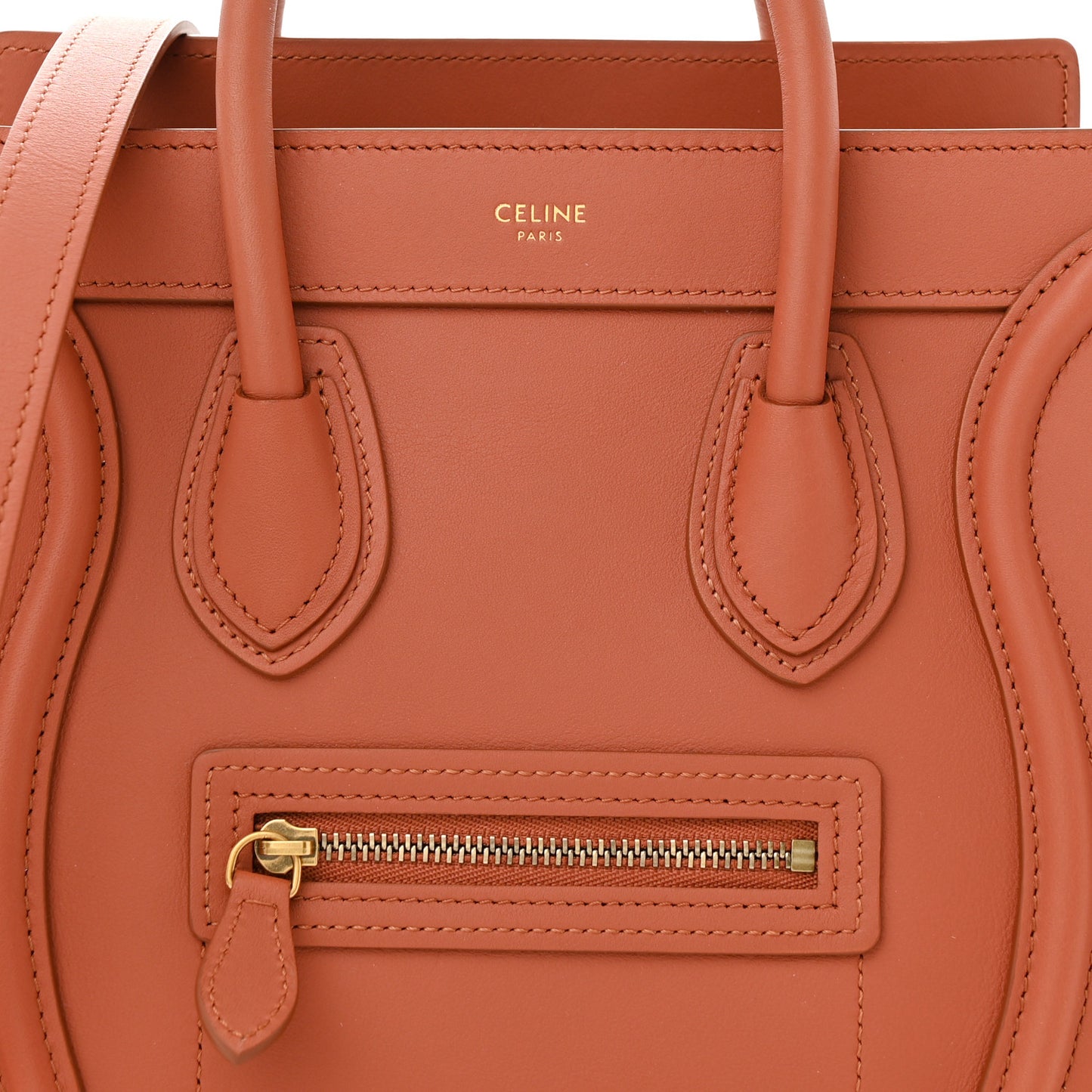 Smooth Calfskin Nano Luggage Terracotta