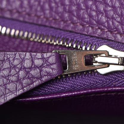 Hermes Taurillon Clemence Kelly Retourne 35 Ultraviolet 11 of 34