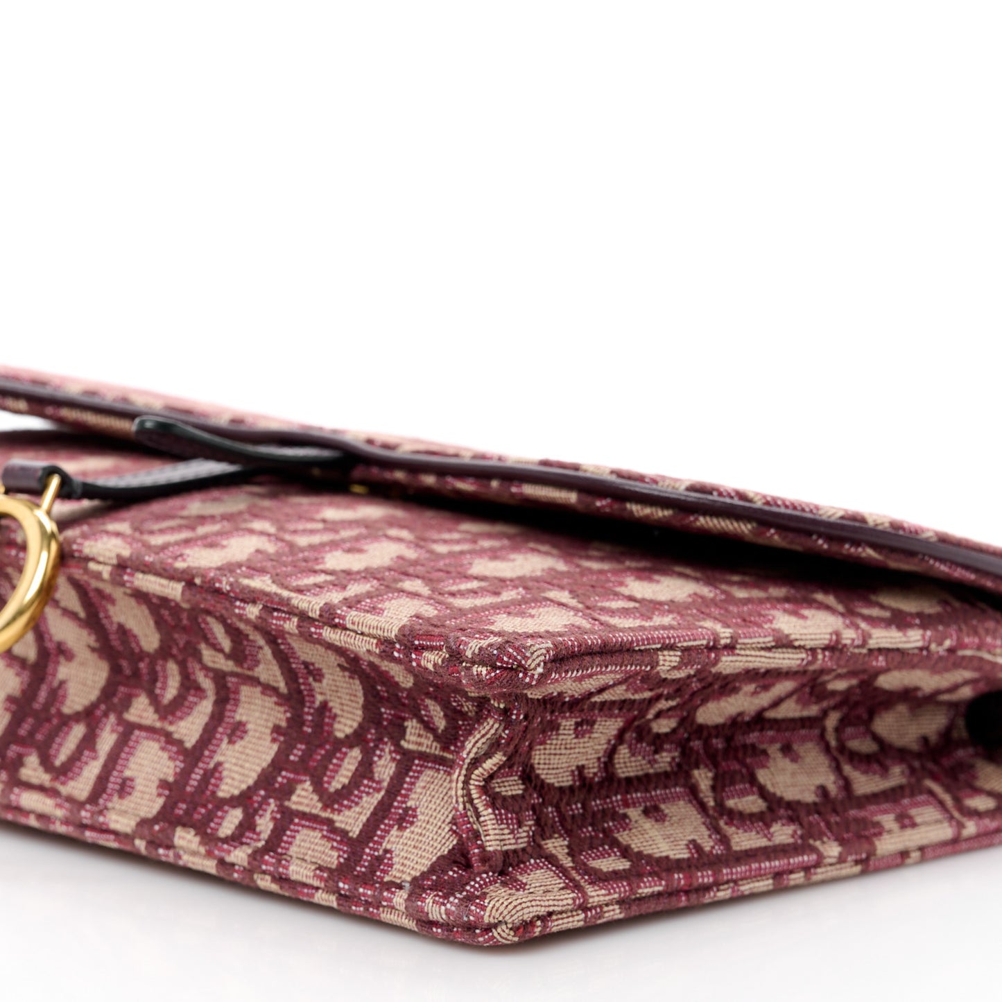 Oblique Saddle Chain Pouch Burgundy