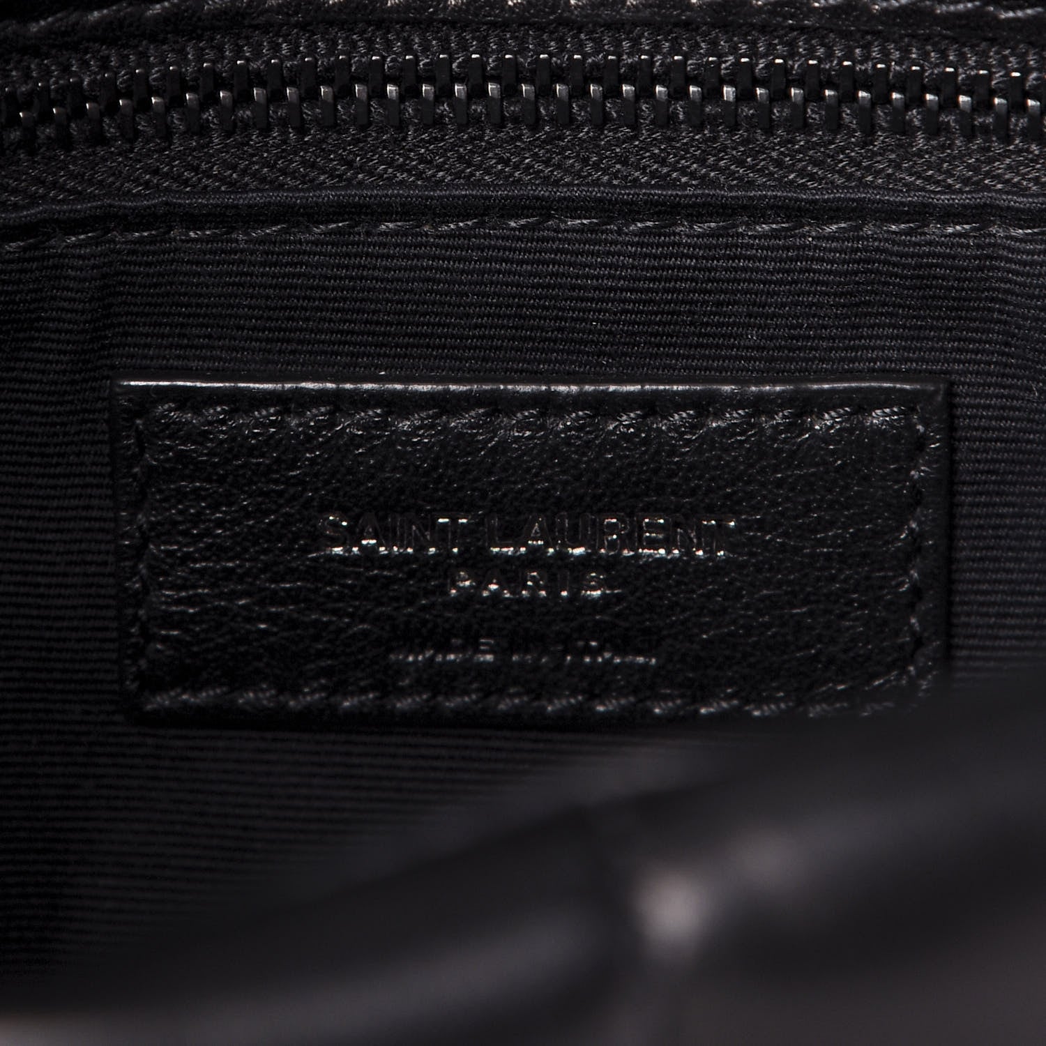 Saint Laurent Lambskin Quilted Small Loulou Puffer Monogram Chain Satchel Black 8 of 9