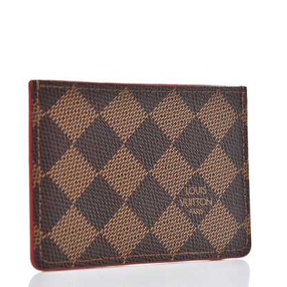 Louis Vuitton Damier Ebene Caissa Card Holder Cherry 3 of 6