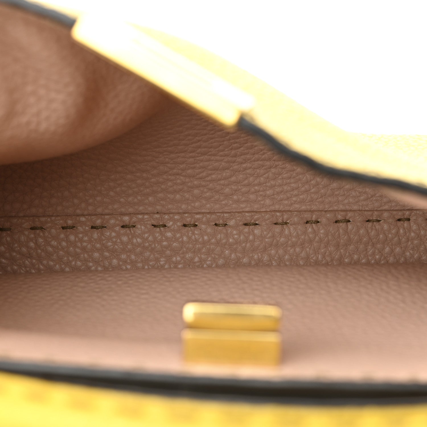 Fendi Cuoio Romano Selleria Medium Peekaboo Iconic Satchel Limone Cipria White 6 of 11