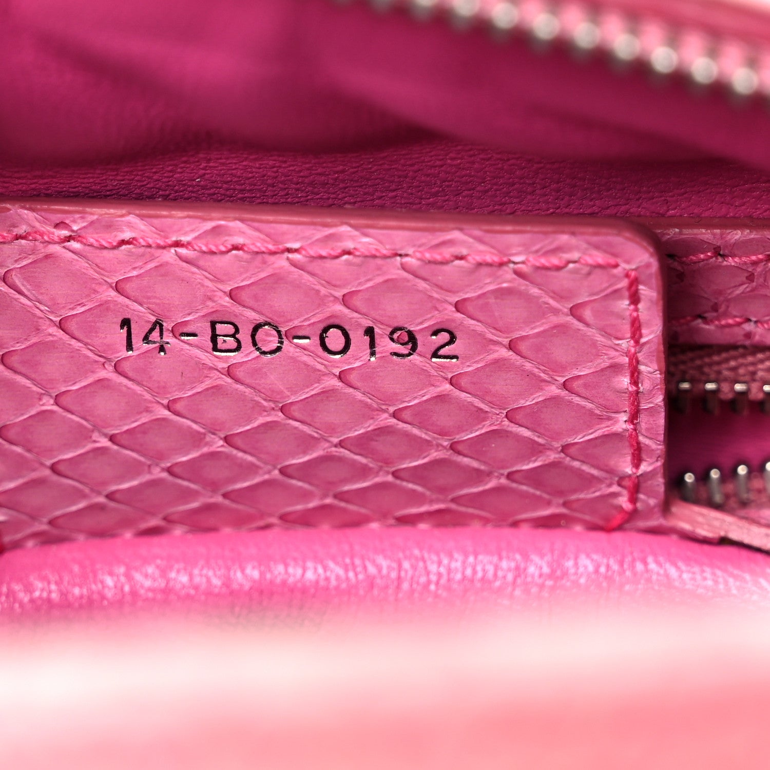 Christian Dior Python Medium Lady Dior Pink 7 of 25
