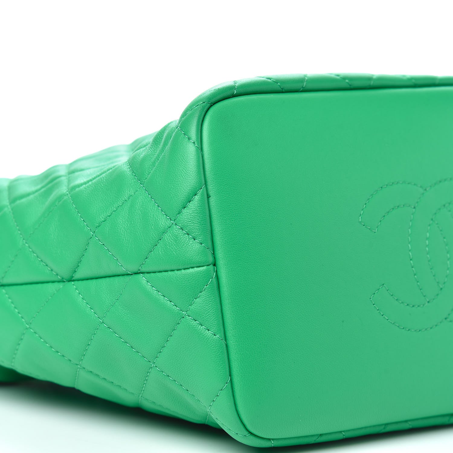 Chanel Lambskin Quilted Large Perfect Meeting Hobo Green 8 of 10