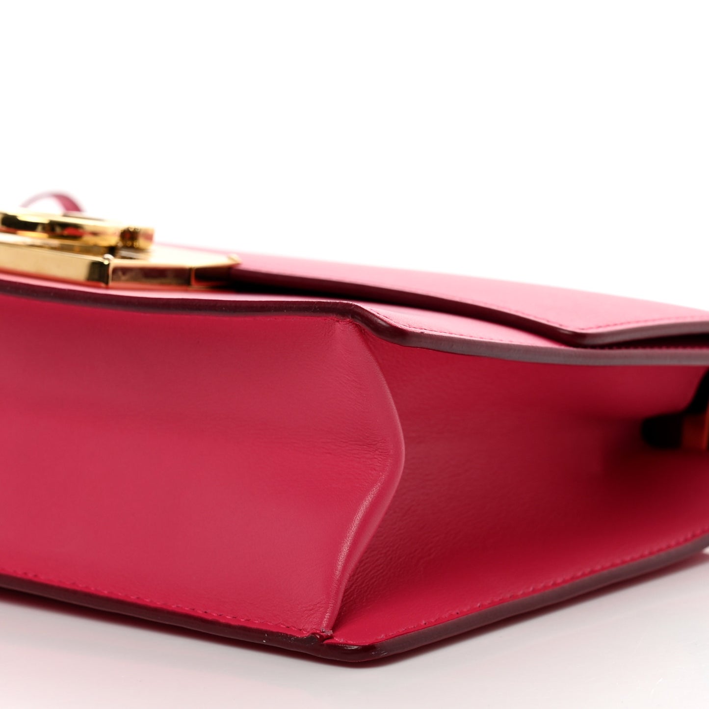 Smooth Calfskin Aileen Gancio Lock Shoulder Bag Pink
