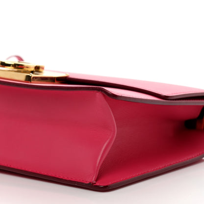 Salvatore Ferragamo Smooth Calfskin Aileen Gancio Lock Shoulder Bag Pink 8 of 8