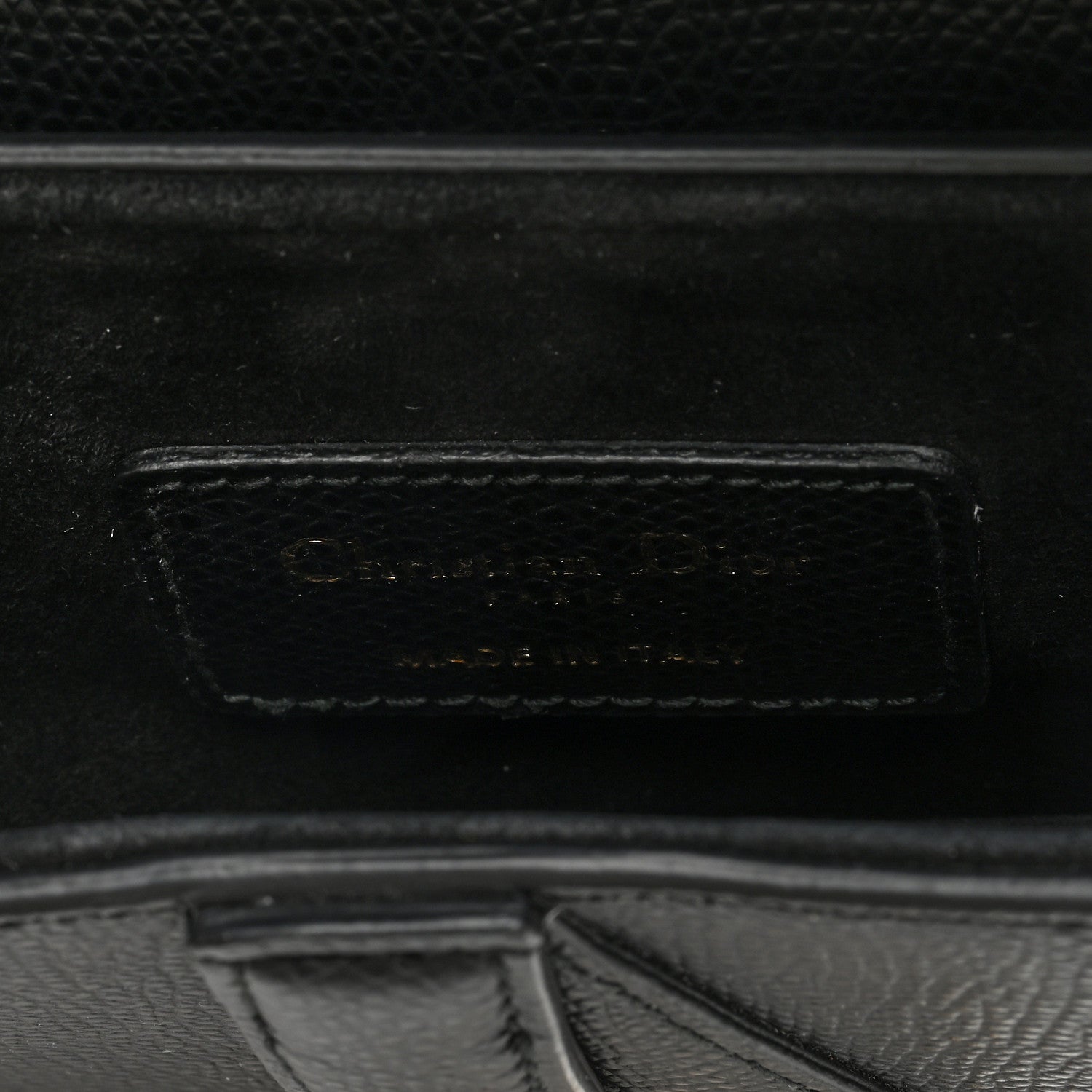 Christian Dior Grained Calfskin Mini Saddle Bag Black 6 of 9