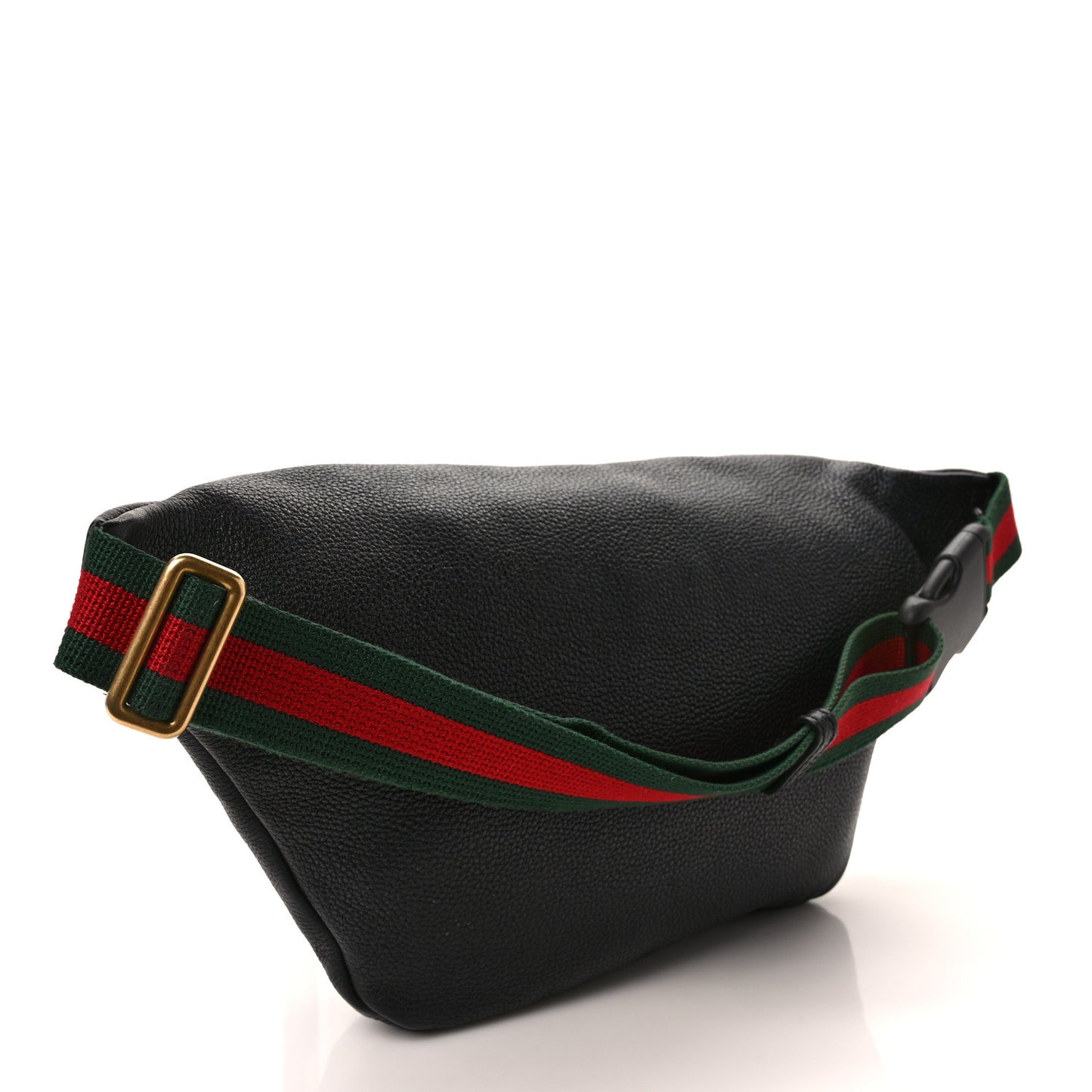 Grained Calfskin Logo Belt Bag Black
