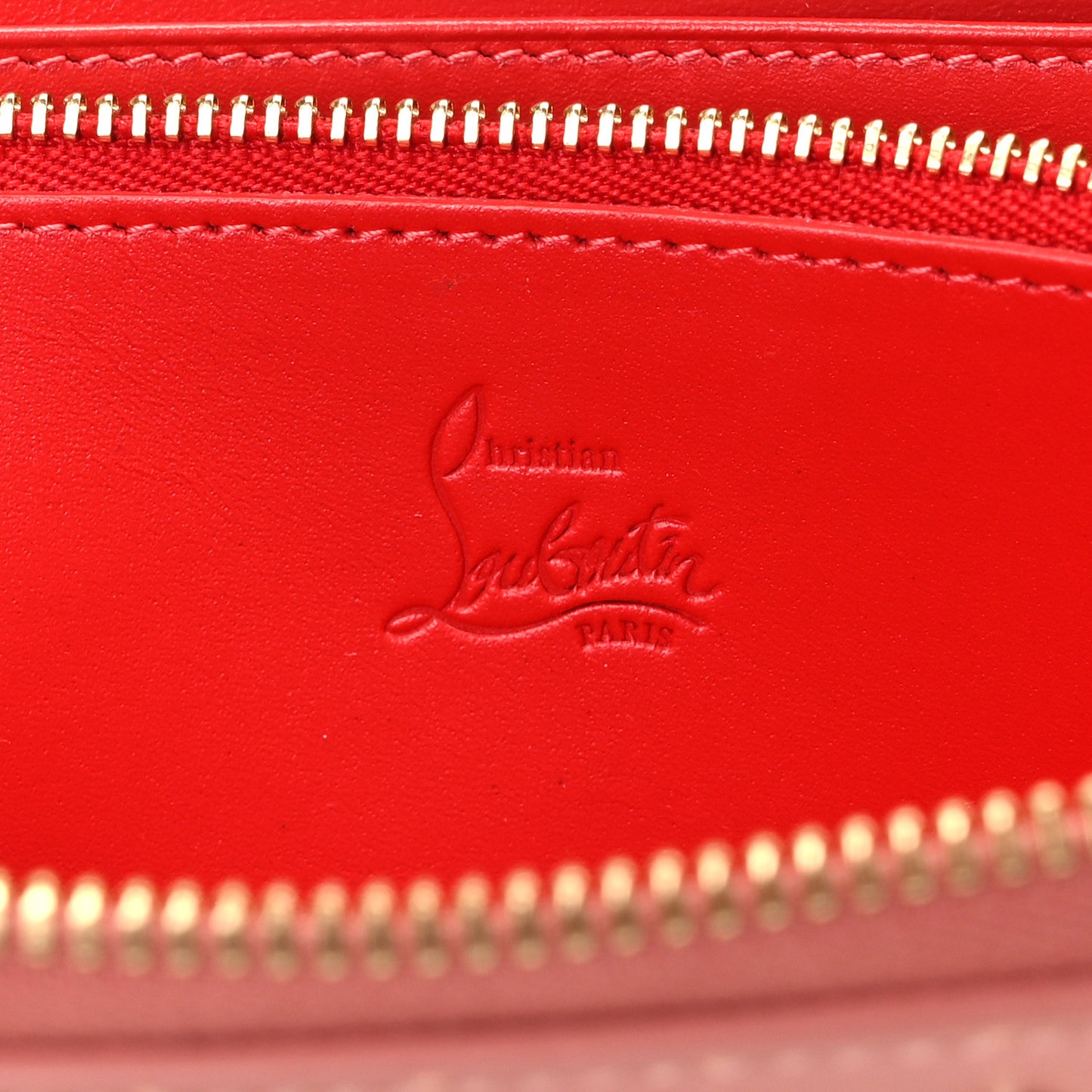 Calfskin Panettone Spiked Zip Around Wallet Pink
