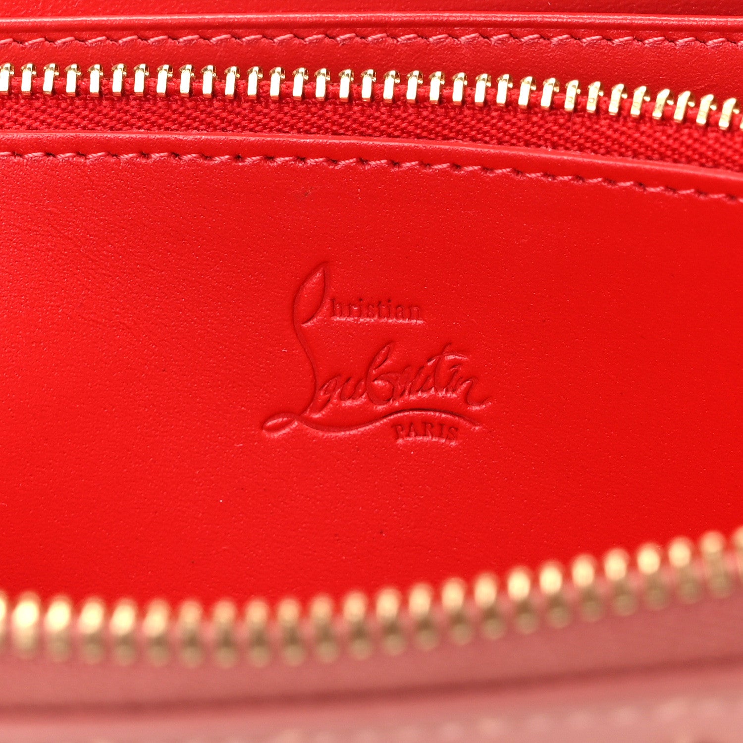 Christian Louboutin Calfskin Panettone Spiked Zip Around Wallet Pink 6 of 9