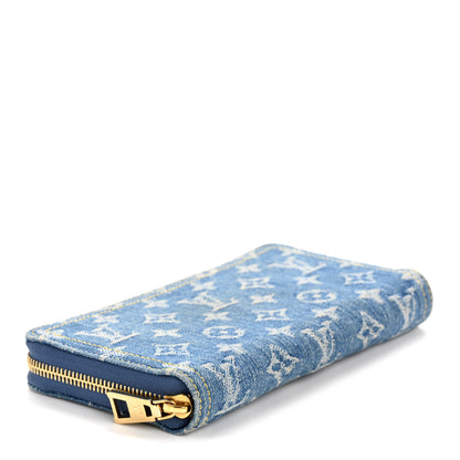 Louis Vuitton Monogram Denim Zippy Wallet Blue 4 of 8
