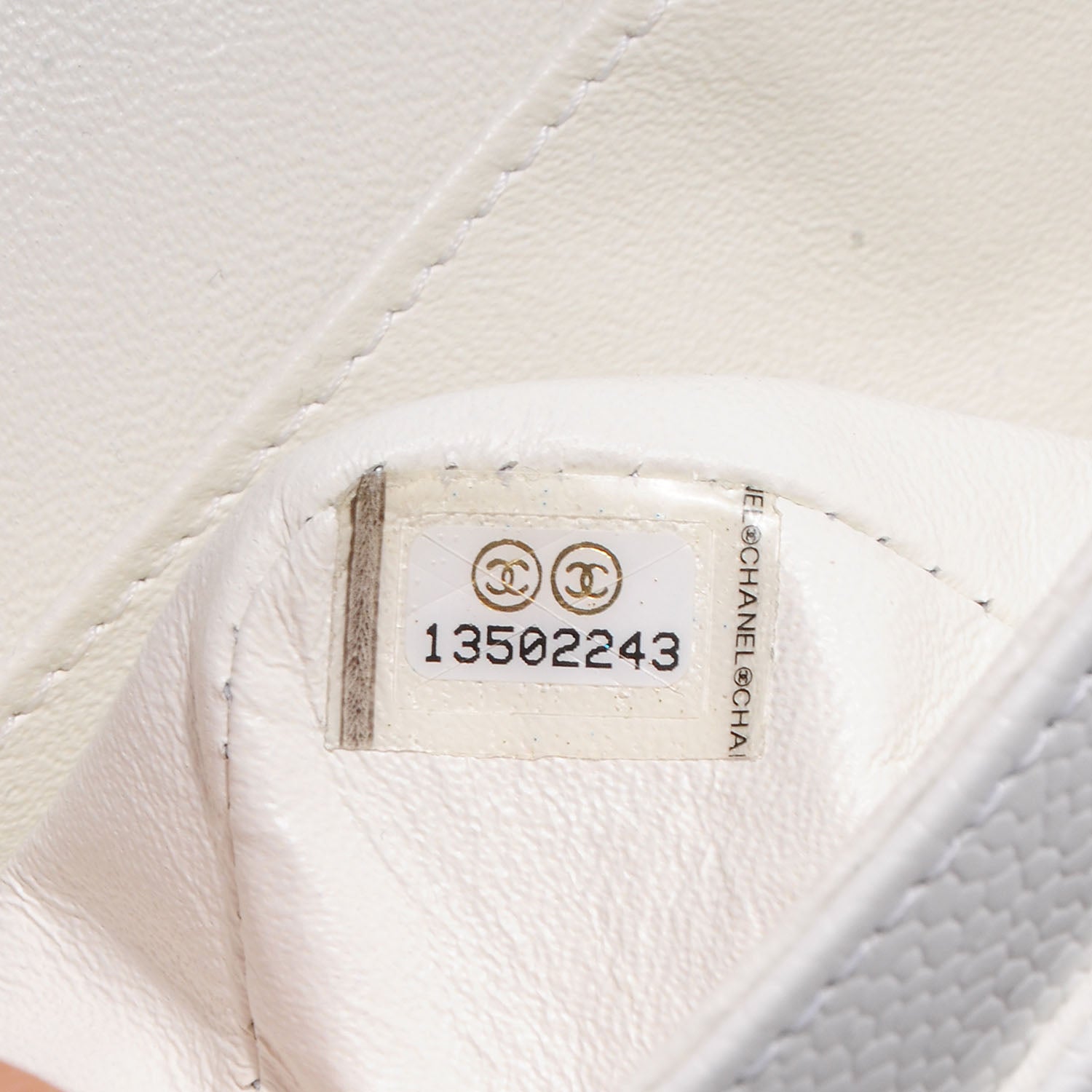 Chanel Caviar Quilted Medium Double Flap White 9 of 9