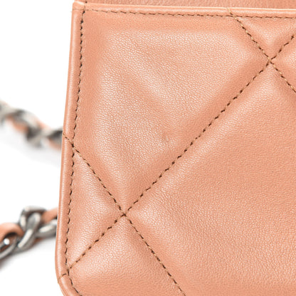 Chanel Lambskin Quilted 19 Wallet On Chain WOC Brown 13 of 14
