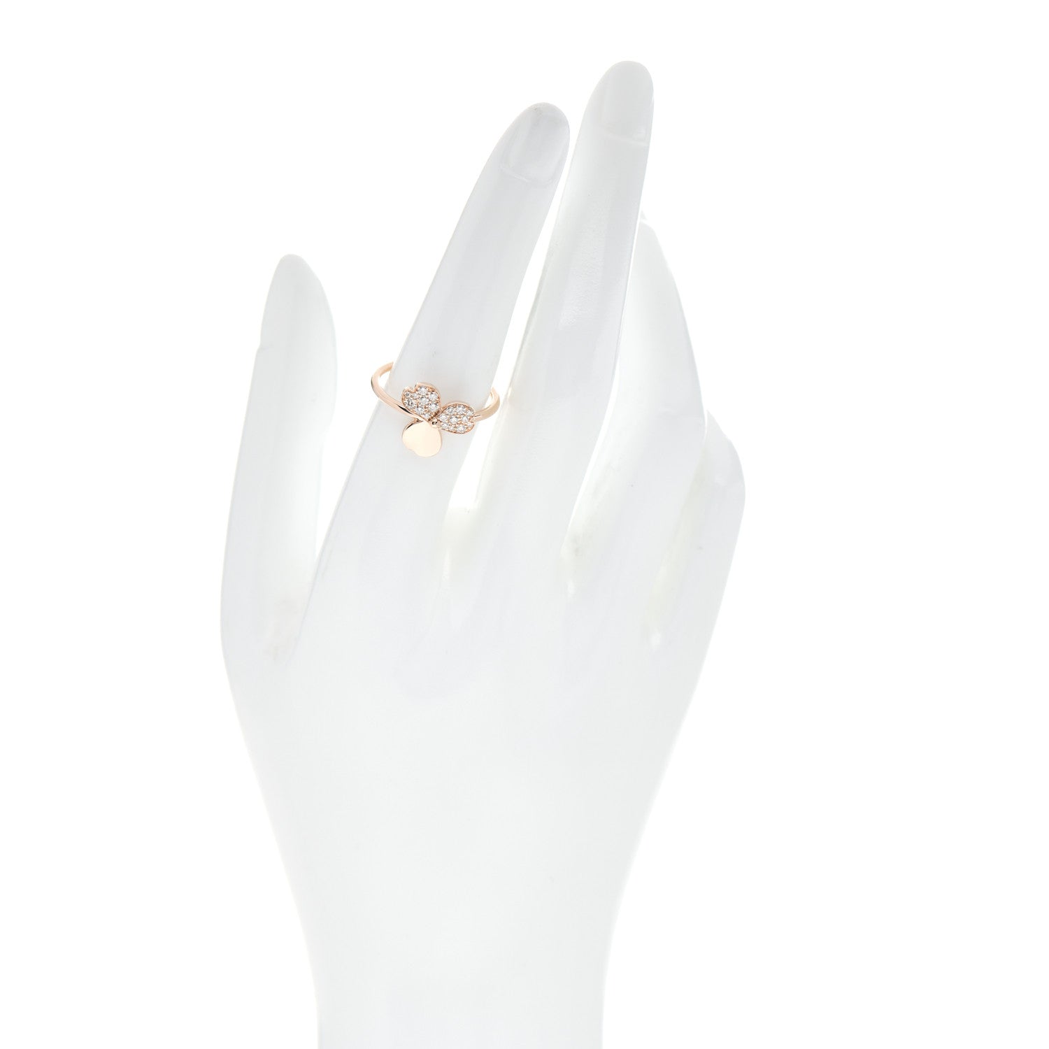 Tiffany 18K Rose Gold Diamond Paper Flowers Ring 54 7 2 of 5