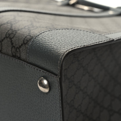 Gucci GG Supreme Monogram Textured Dollar Calfskin Large Ophidia Tote Bag Grey Black Graphite Grey 10 of 13