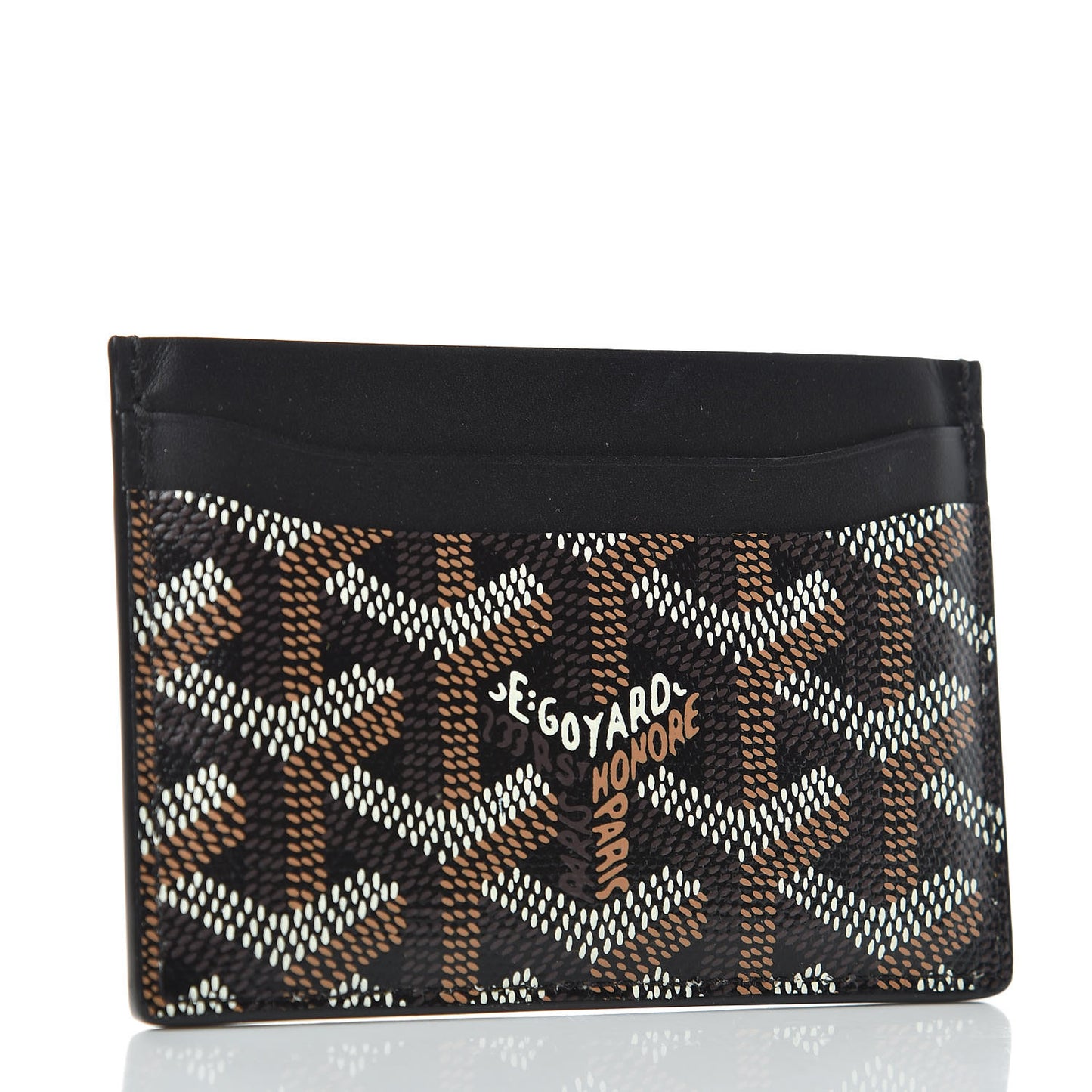 Goyardine Saint Sulpice Card Holder Black