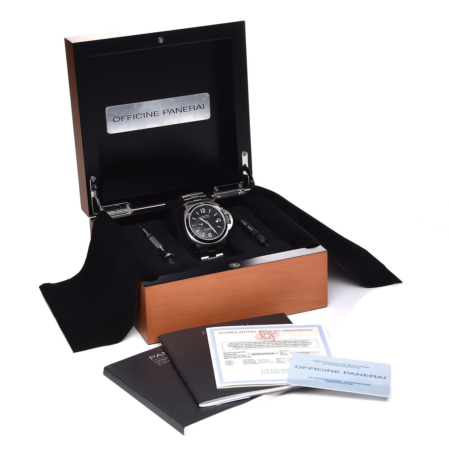 Panerai Stainless Steel 44mm Marina Luminor Automatic Watch Black PAM00299 8 of 15