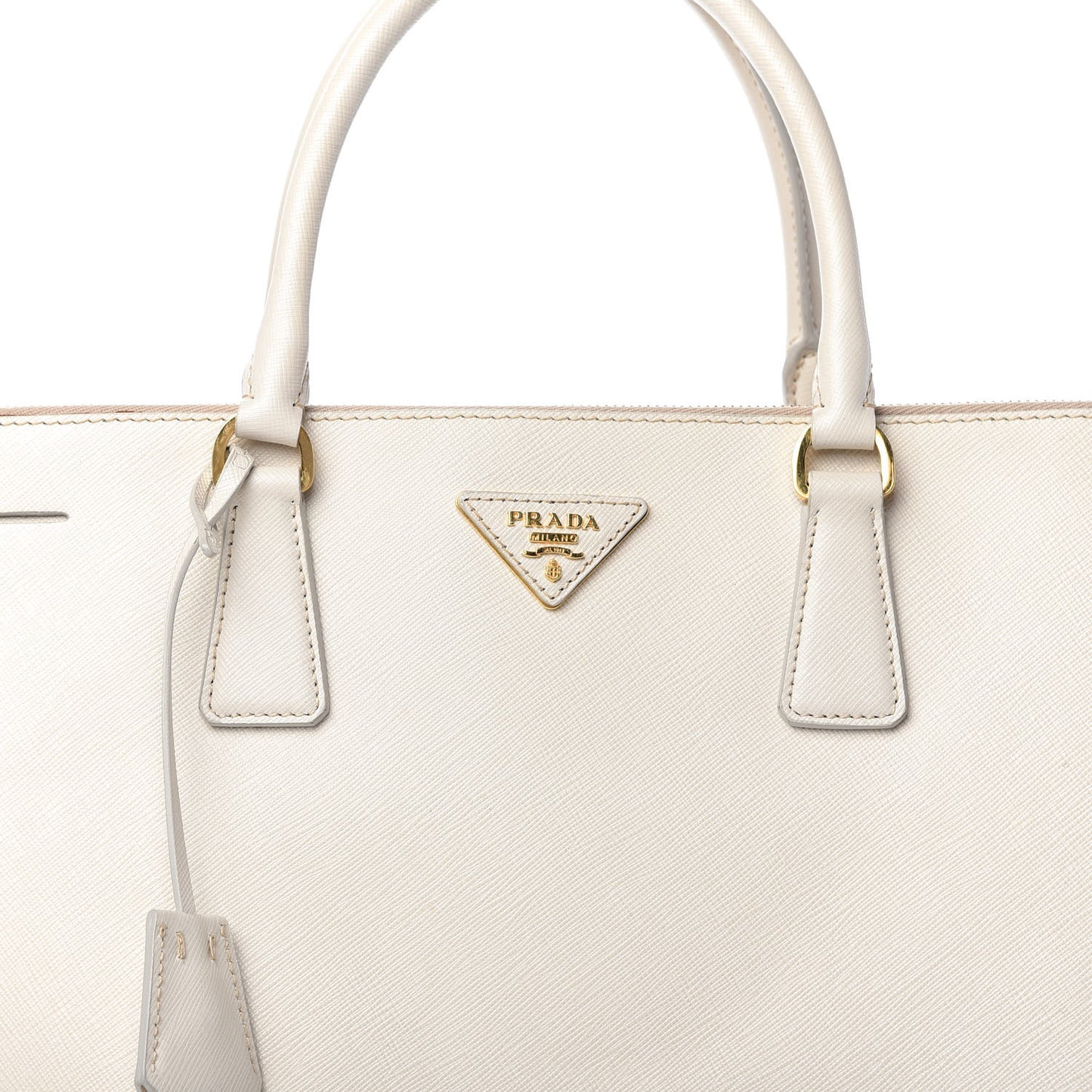 Saffiano Lux Extra Large Galleria Double Zip Tote Talco