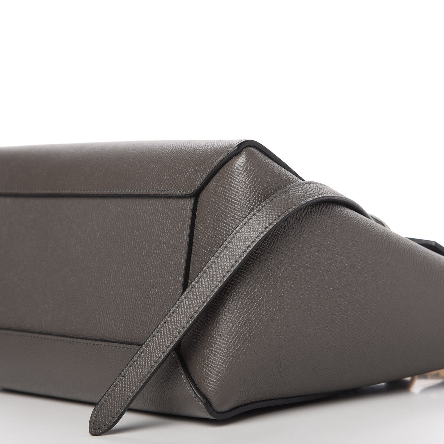 Baby Grained Calfskin Micro Belt Bag Grey