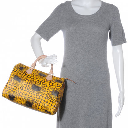 Louis Vuitton Monogram Kusama Town Speedy 30 Yellow 2 of 7
