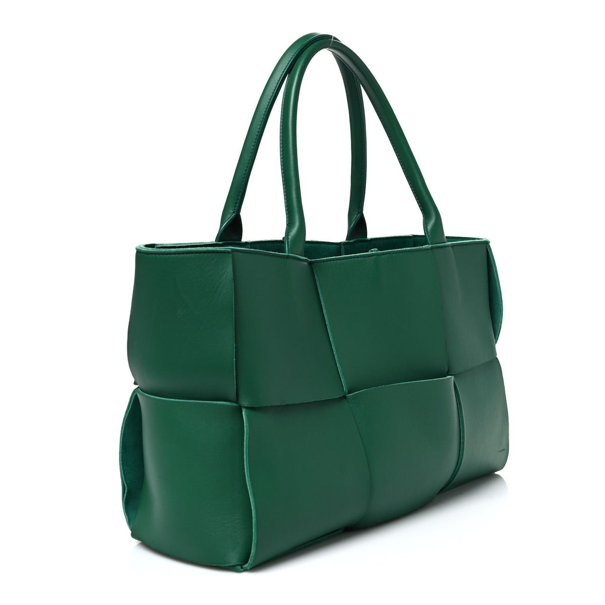 Nappa Maxi Intrecciato Medium Arco Tote Racing Green